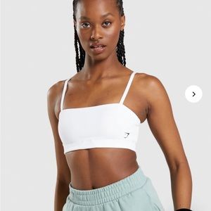 Gymshark Bandeau sports bra white size S